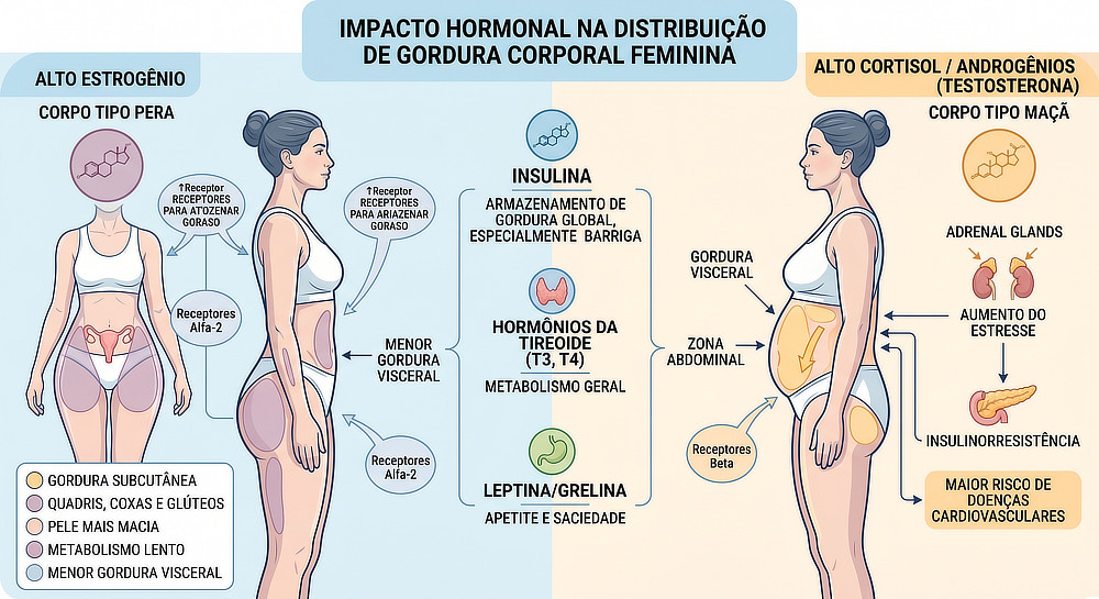 Menopausa: causas do aumento de peso e como evitar Menopausa e aumento de peso alterações hormonais e gordura abdominal